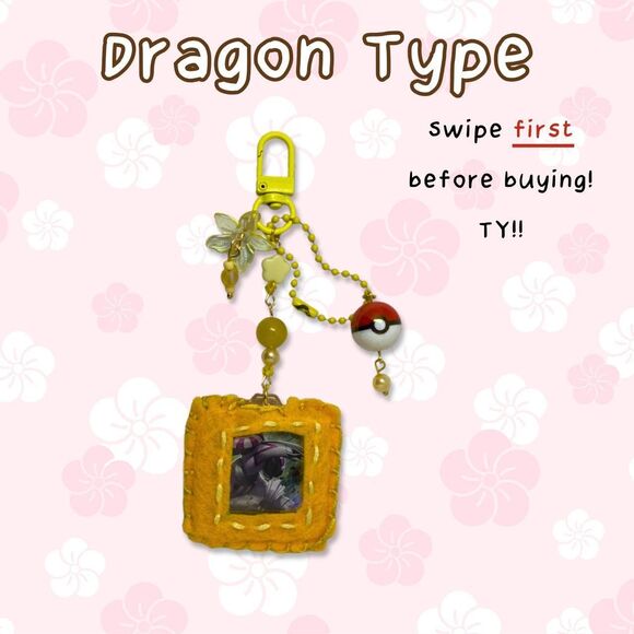 Pokemon | Accessories | Dragon Type Pokemon Custom Keychain | Poshmark